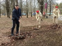 Участие юнармейцев в областном субботнике